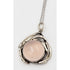 Artisan Signed Necklace Jewelry Artisan Signed Sterling & Rose Quartz Pendant Necklace