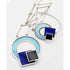 Artisan Stain Glass Bracelet & Necklace Set Jewelry Artisan Made Stain Glass and Sterling Silver Modernist Necklace and Bracelet Set