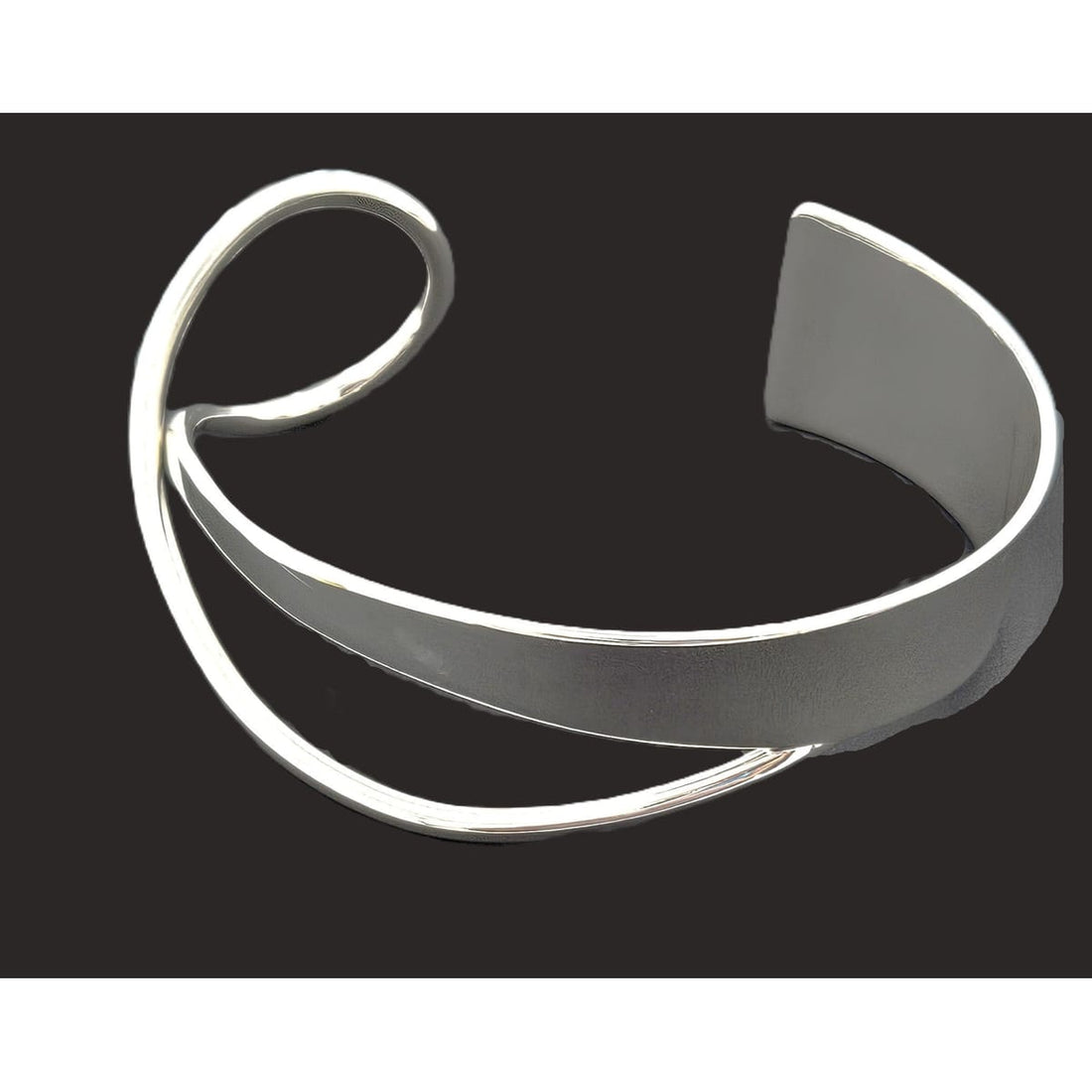 Artisan Sterling Bracelet Jewelry Artisan Signed Sterling Silver Modernist Cuff Bracelet