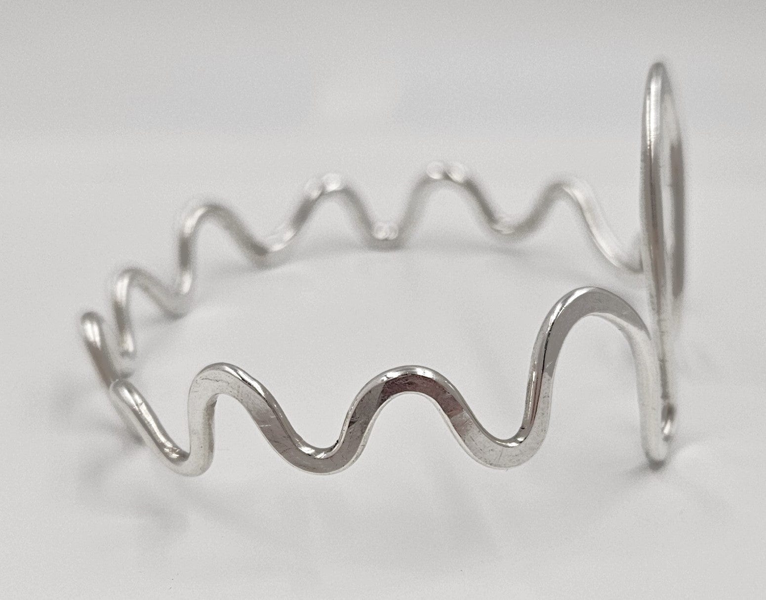 Artisan Sterling Bracelet Jewelry Artisan Signed Sterling Silver Modernist Squiggle Bracelet