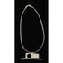 Artisan Sterling Necklace Jewelry Signed Sterling Modernist Pendant w/ Cable Necklace