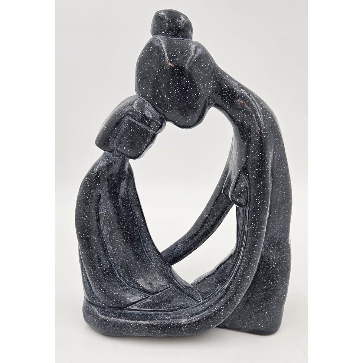 Austin Productions Sculpture Austin Mother Daughter Sculpture "Girl Talk" Klara Sever Signed 1971