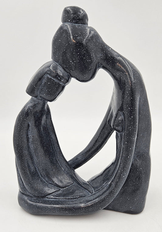 Austin Productions Sculpture Austin Mother Daughter Sculpture "Girl Talk" Klara Sever Signed 1971
