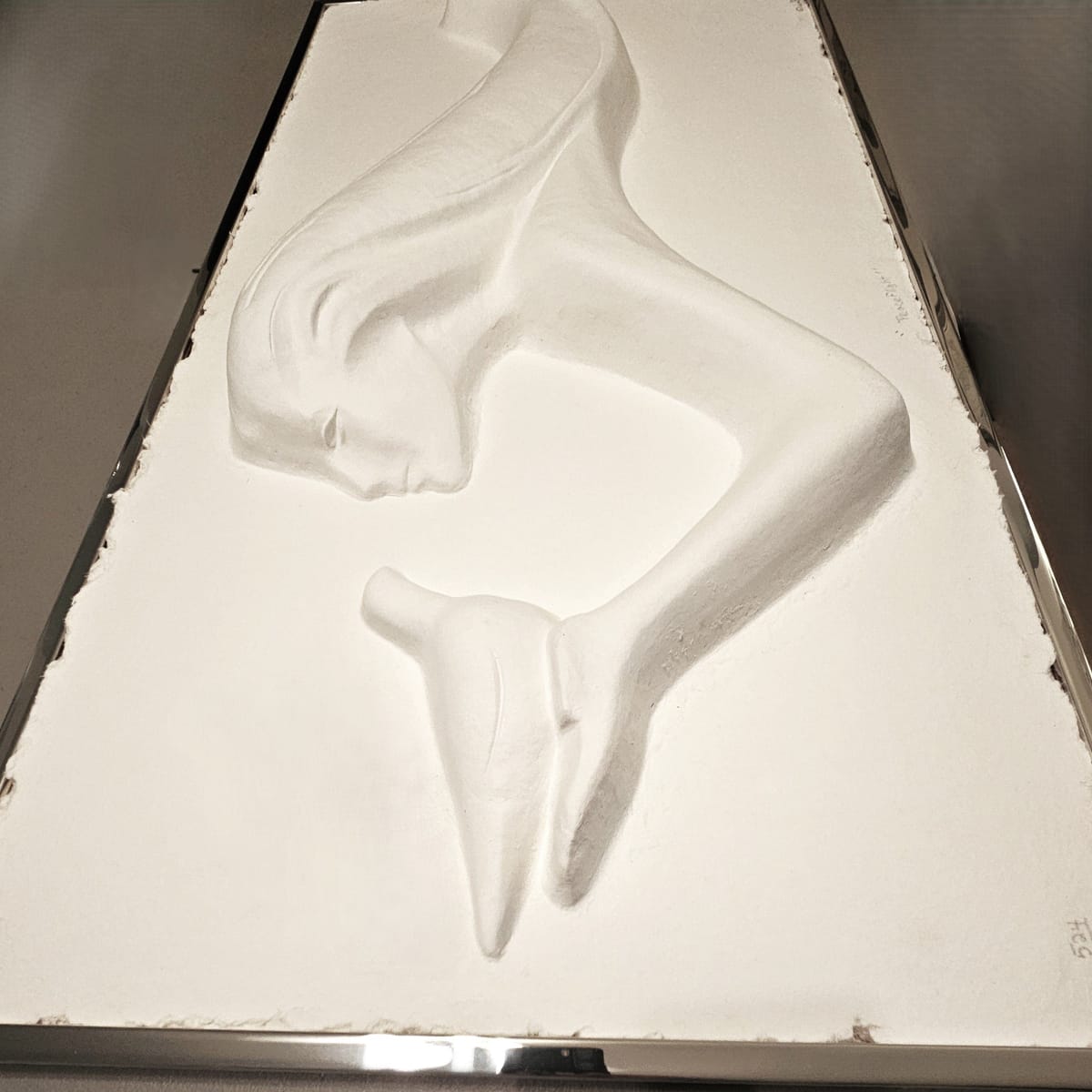 Austin Productions Sculpture Rare Austin XL Lucite Framed 3D Sculpted Paper Peace Flight Fisher 524/1000