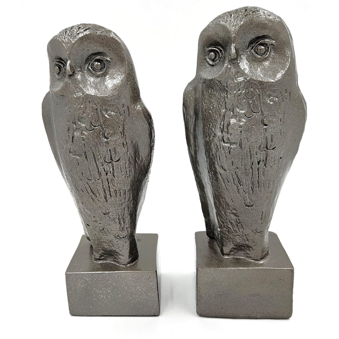 Austin Productions Sculpture Restored Austin Ceramic Owl Sculptural Bookends Circa 1970