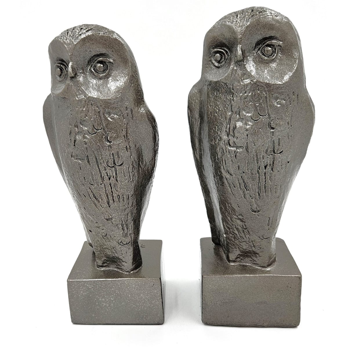 Austin Productions Sculpture Restored Austin Ceramic Owl Sculptural Bookends Circa 1970