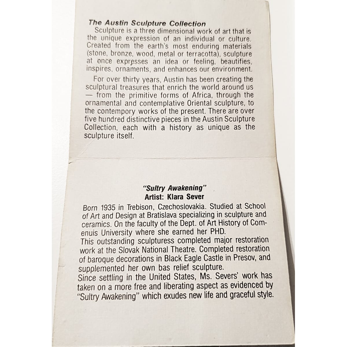 Austin Productions Sculpture Restored Austin Prod Durastone XL Sculpture "Sultry Awakening" Signed 1979