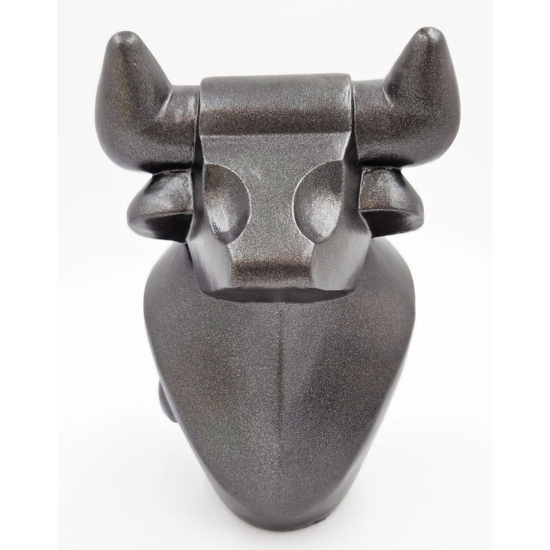 Austin Productions Sculpture Restored Austin Prod Modernist Cubist Style Bull Head Sculpture Circa 2000