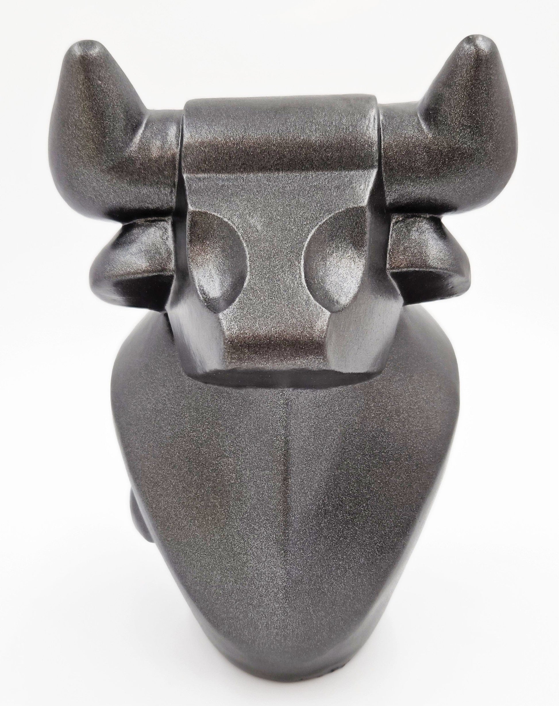 Austin Productions Sculpture Restored Austin Prod Modernist Cubist Style Bull Head Sculpture Circa 2000
