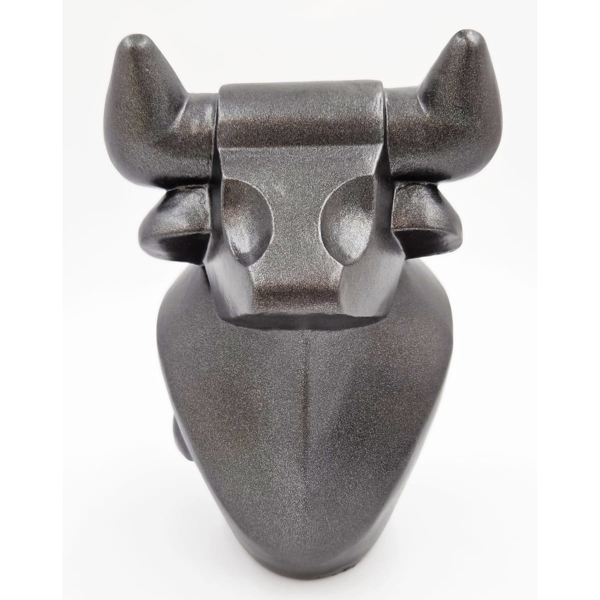Austin Productions Sculpture Restored Austin Prod Modernist Cubist Style Bull Head Sculpture Circa 2000