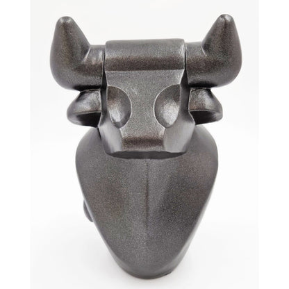 Austin Productions Sculpture Restored Austin Prod Modernist Cubist Style Bull Head Sculpture Circa 2000