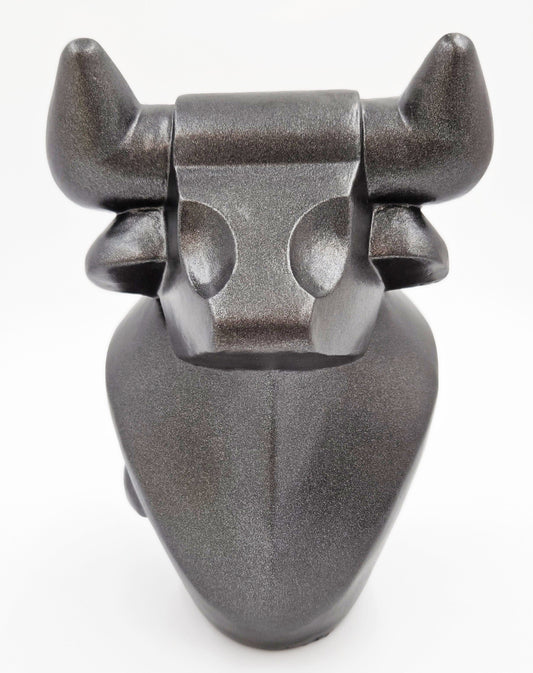 Austin Productions Sculpture Restored Austin Prod Modernist Cubist Style Bull Head Sculpture Circa 2000