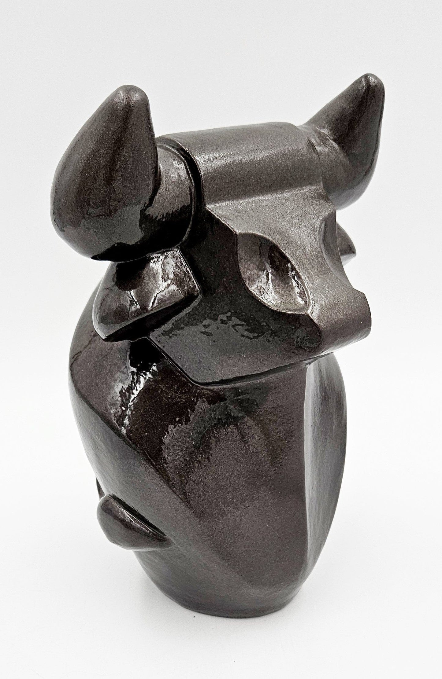 Austin Productions Sculpture Restored Austin Prod Modernist Cubist Style Bull Head Sculpture Circa 2000