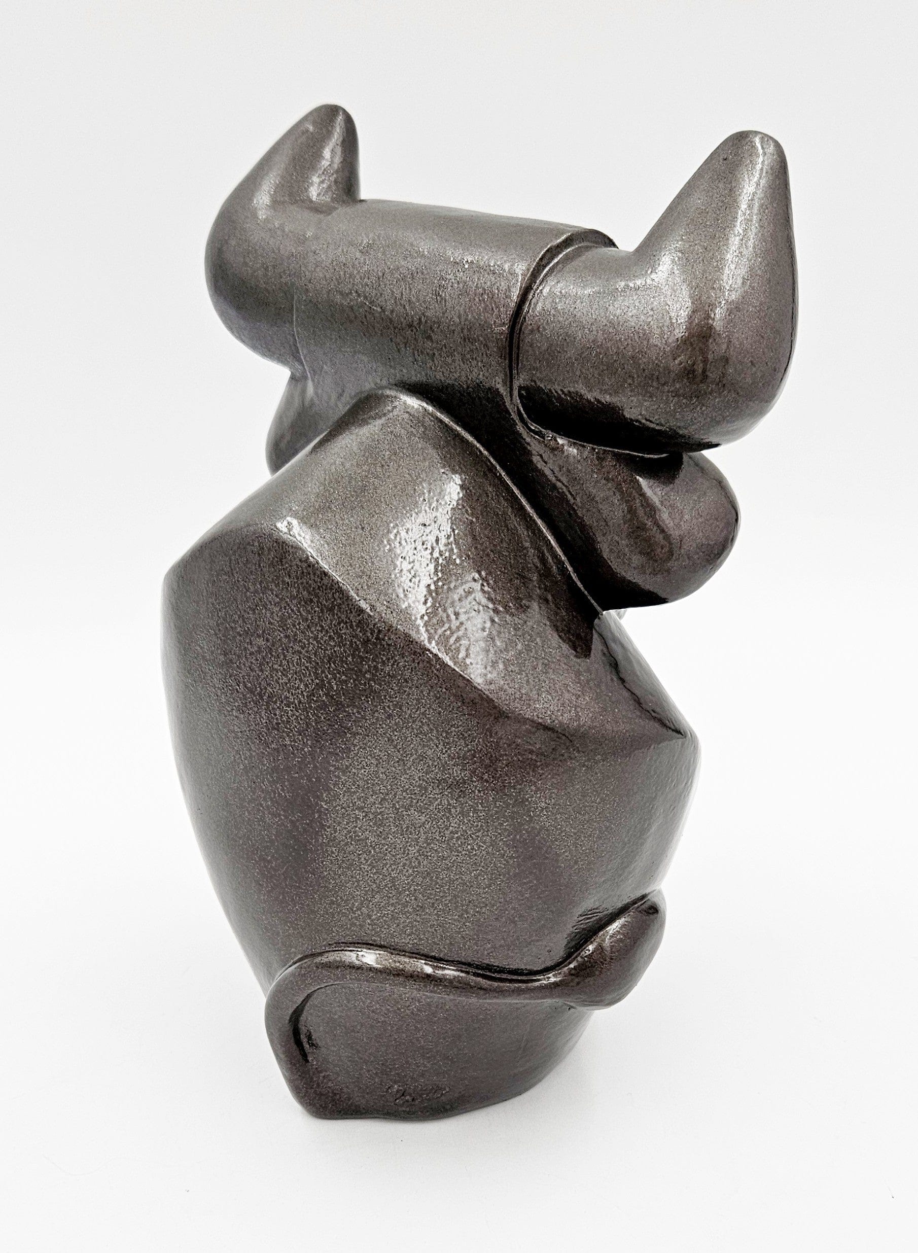 Austin Productions Sculpture Restored Austin Prod Modernist Cubist Style Bull Head Sculpture Circa 2000