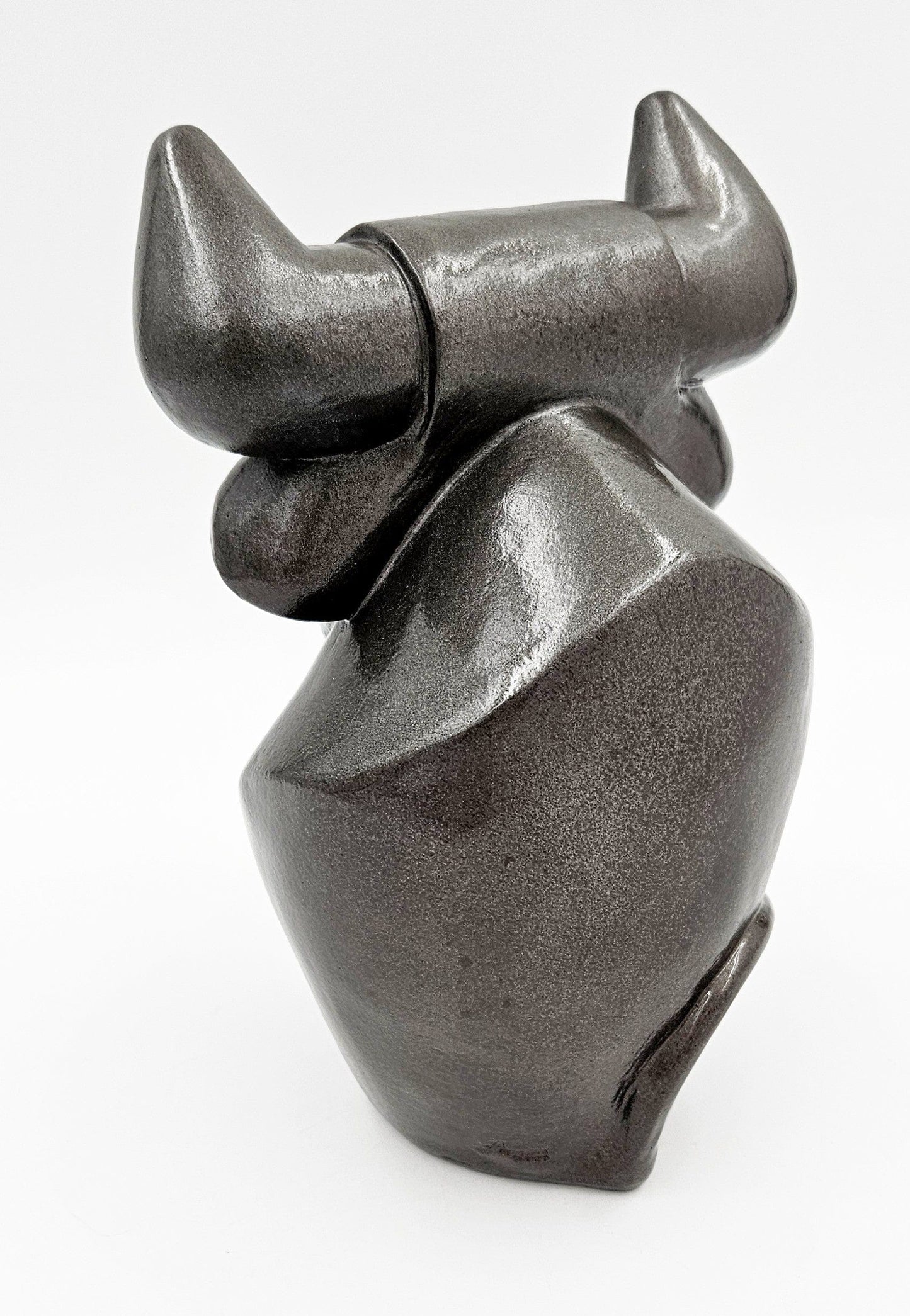 Austin Productions Sculpture Restored Austin Prod Modernist Cubist Style Bull Head Sculpture Circa 2000