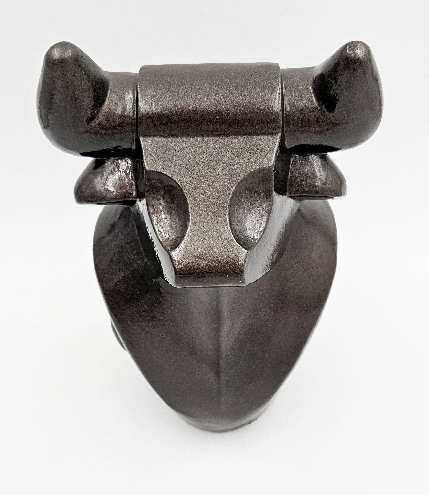 Austin Productions Sculpture Restored Austin Prod Modernist Cubist Style Bull Head Sculpture Circa 2000