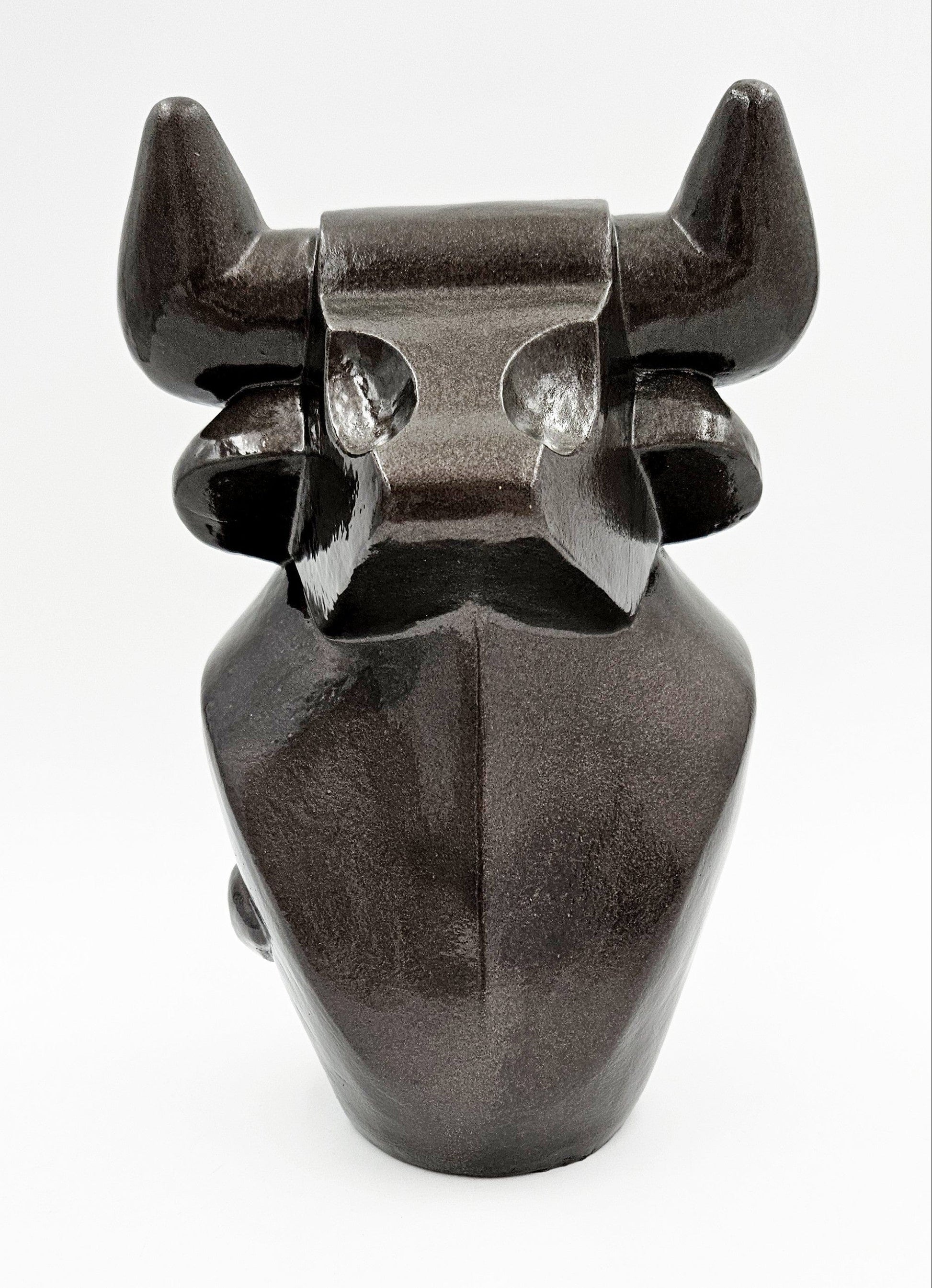 Austin Productions Sculpture Restored Austin Prod Modernist Cubist Style Bull Head Sculpture Circa 2000