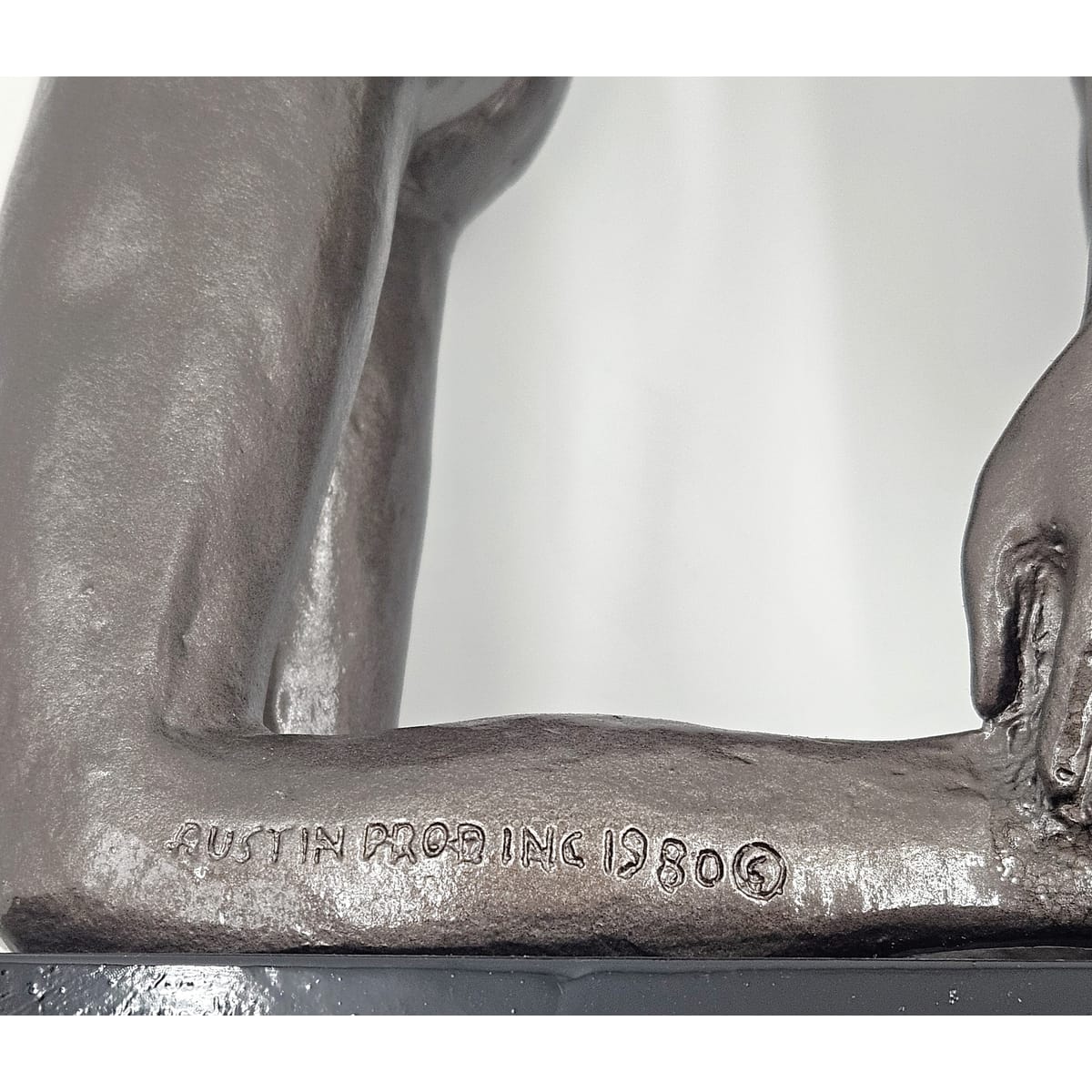 Austin Productions Sculpture Restored Austin Productions Durastone Sculpture "Rebirth" Signed Renard 1980