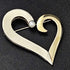 B Levy Jewelry Superb Artisan Signed B Levy Sterling 14k Gold & Pearl Modernist Heart Brooch