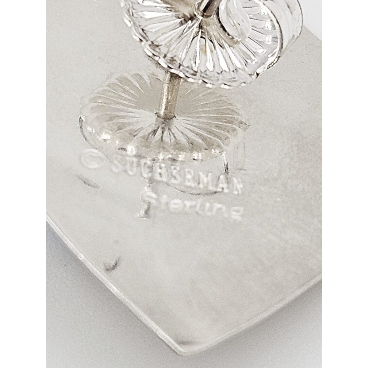 Barbara Sucherman Jewelry Designer Barbara Sucherman Sterling Silver Modernist Earrings