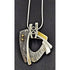 Barry Perez Jewelry Designer Barry Perez Sterling & 18K Modernist Brooch Pendant Necklace 2003
