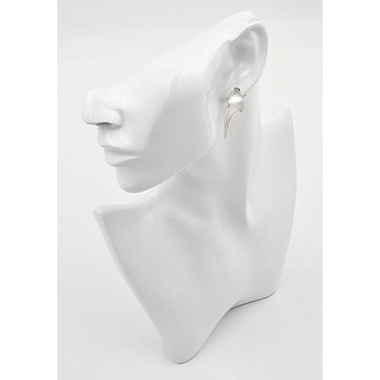 Bent Knudsen Denmark sterling silver Atomic modernist Post Back Earrings C 1960s, view 2 of 8