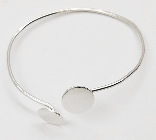 Betty Cooke Bracelet RARE Betty Cooke Modernist Sterling Silver Circles Bangle Bracelet