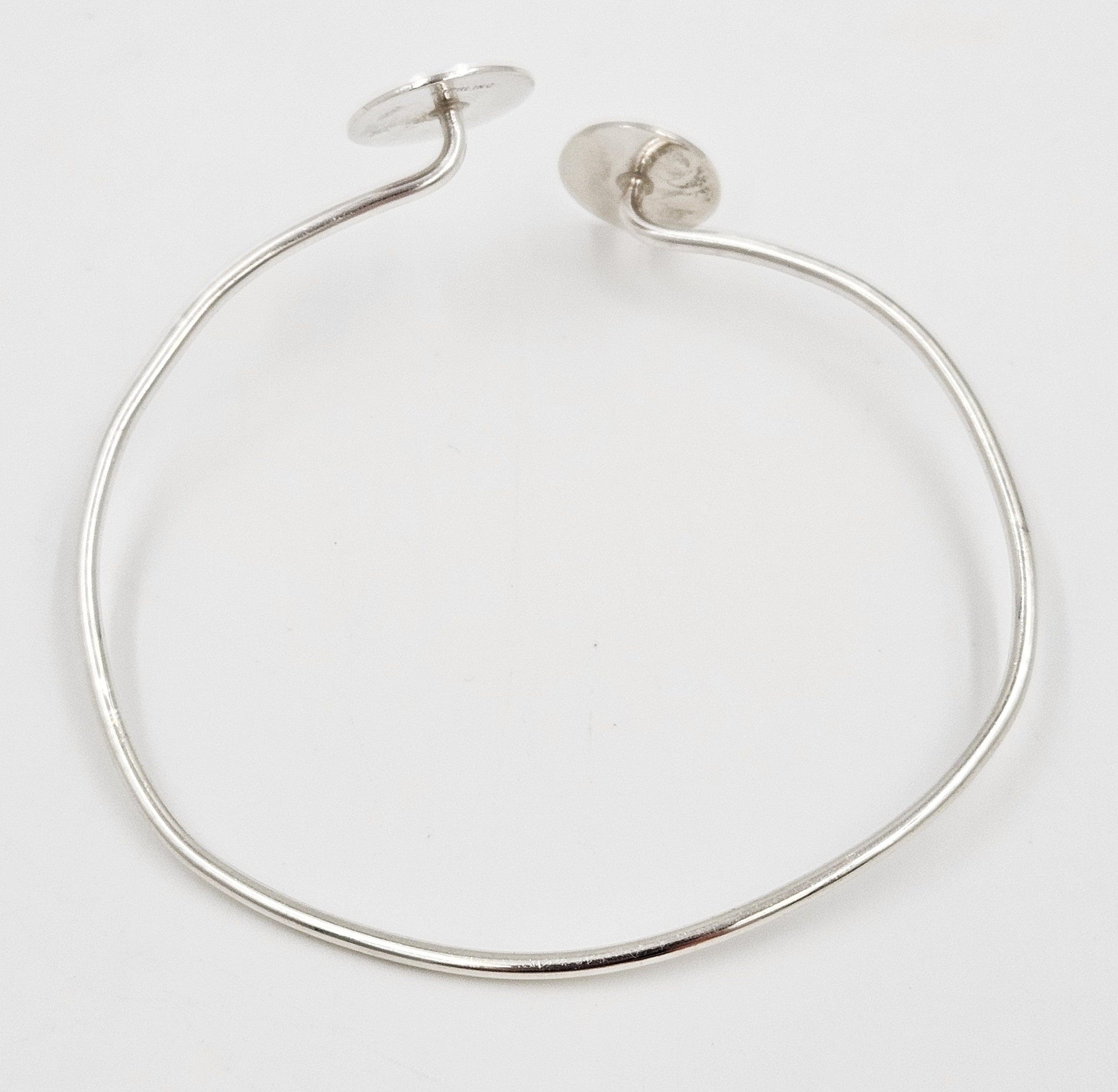 Betty Cooke Bracelet RARE Betty Cooke Modernist Sterling Silver Circles Bangle Bracelet