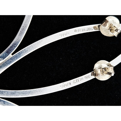 Betty Cooke Jewelry RARE Betty Cooke Modernist Sterling Earrings 