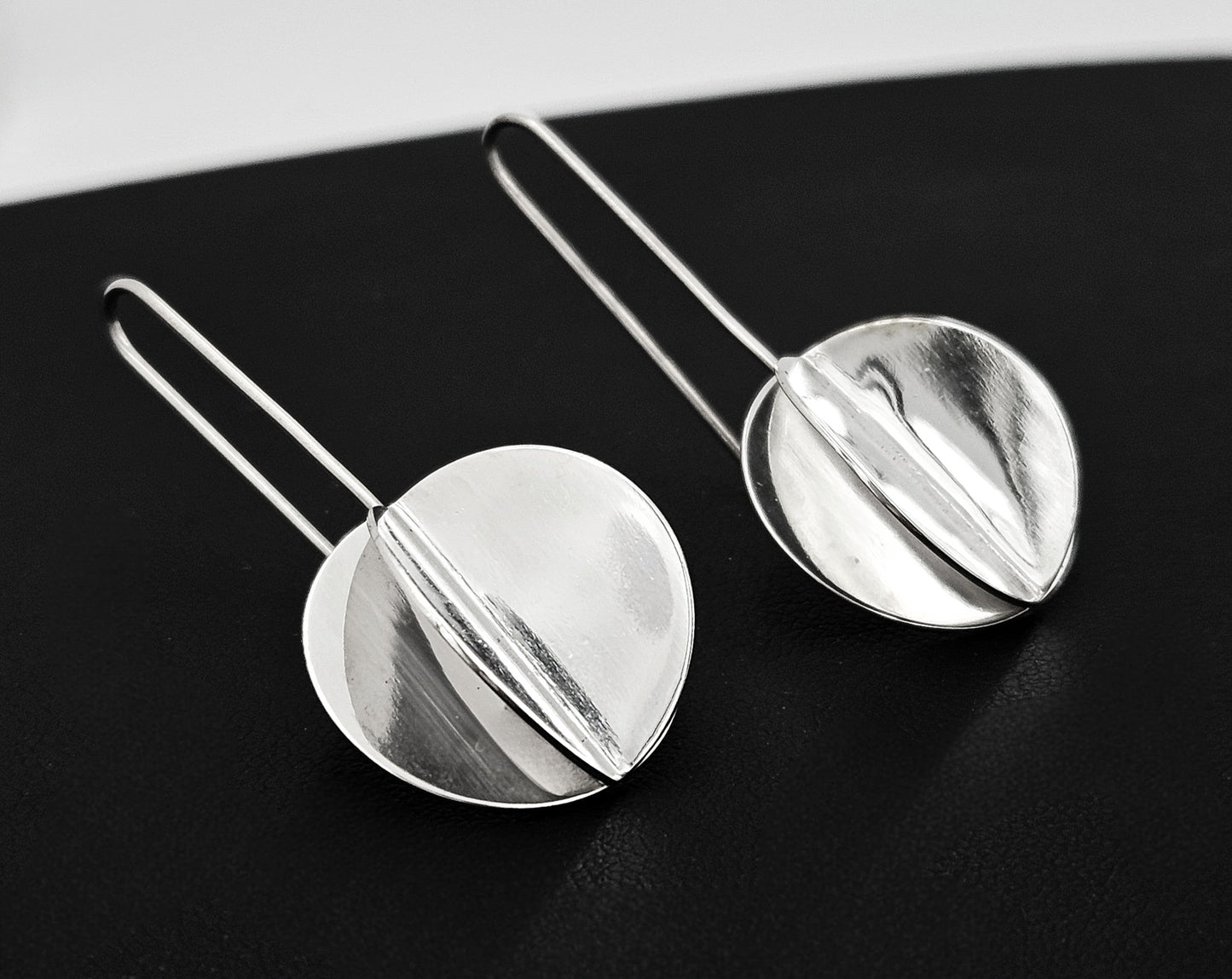 Betty Cooke Jewelry Superb Iconic US Designer Betty Cooke 3D Modernist Sterling Silver Earrings