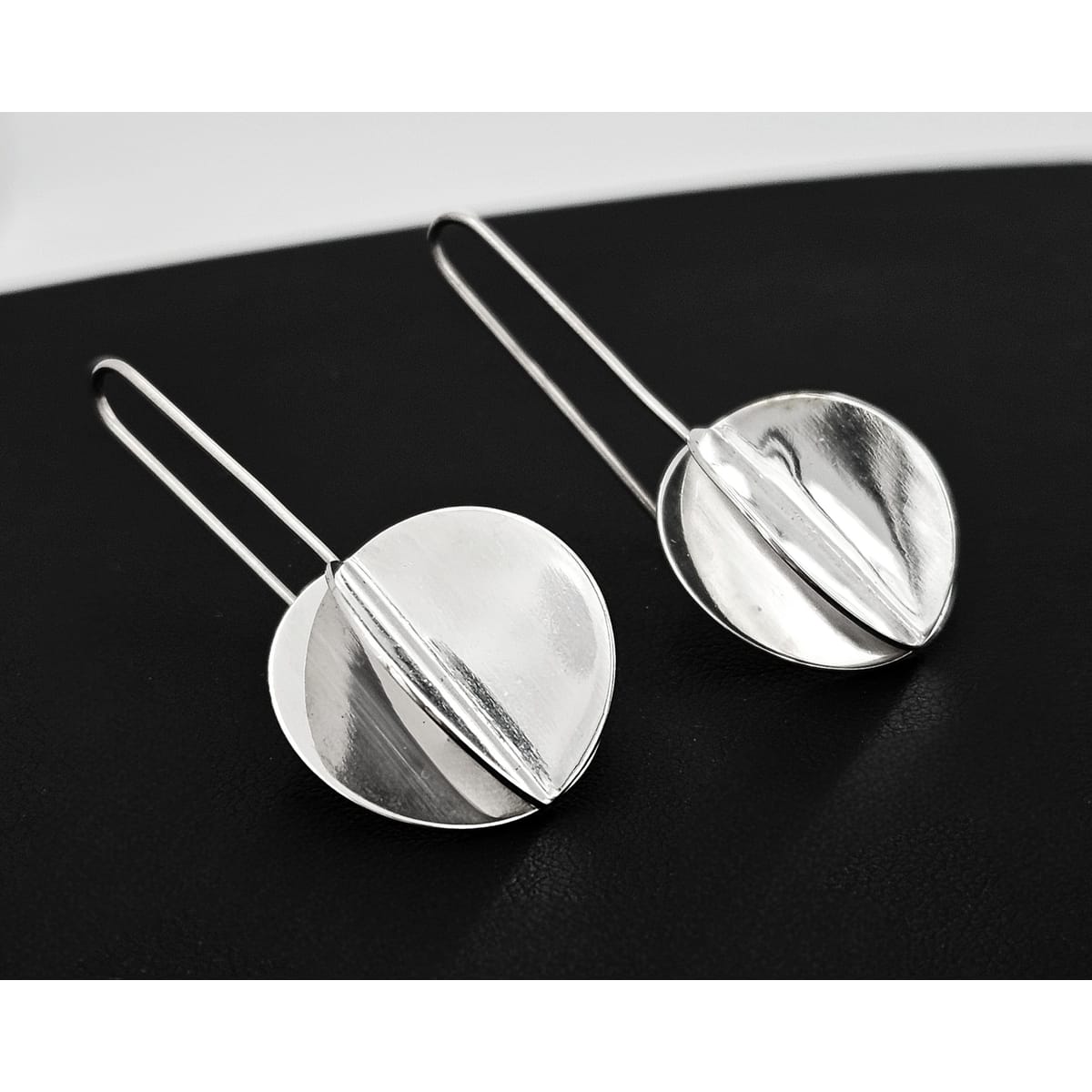 Betty Cooke Jewelry Superb Iconic US Designer Betty Cooke 3D Modernist Sterling Silver Earrings