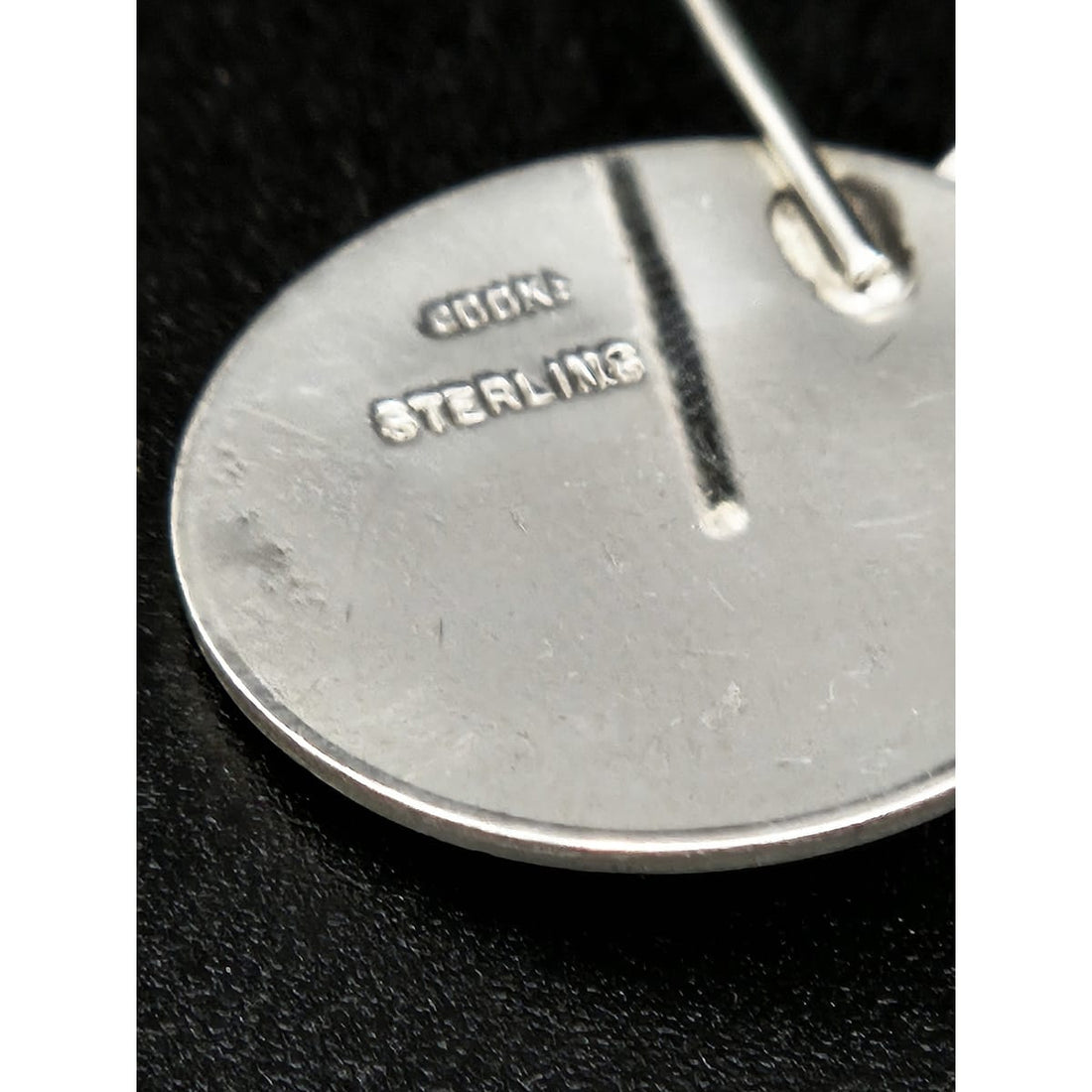 Betty Cooke Jewelry Superb US Designer Betty Cooke 3D Modernist Sterling Silver Disc Earrings 70/80s