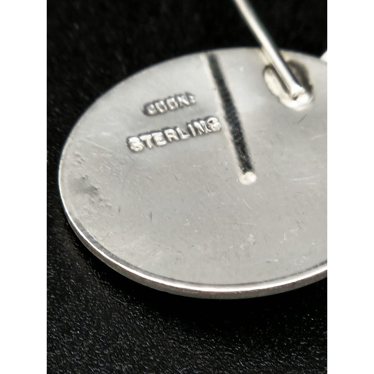 Betty Cooke Jewelry Superb US Designer Betty Cooke 3D Modernist Sterling Silver Disc Earrings 70/80s