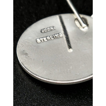 Betty Cooke Jewelry Superb US Designer Betty Cooke 3D Modernist Sterling Silver Disc Earrings 70/80s