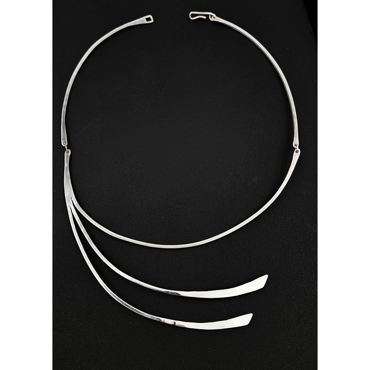 Betty Cooke Jewelry Superb US Designer Betty Cooke Modernist Sterling Silver Necklace Circa 1950&