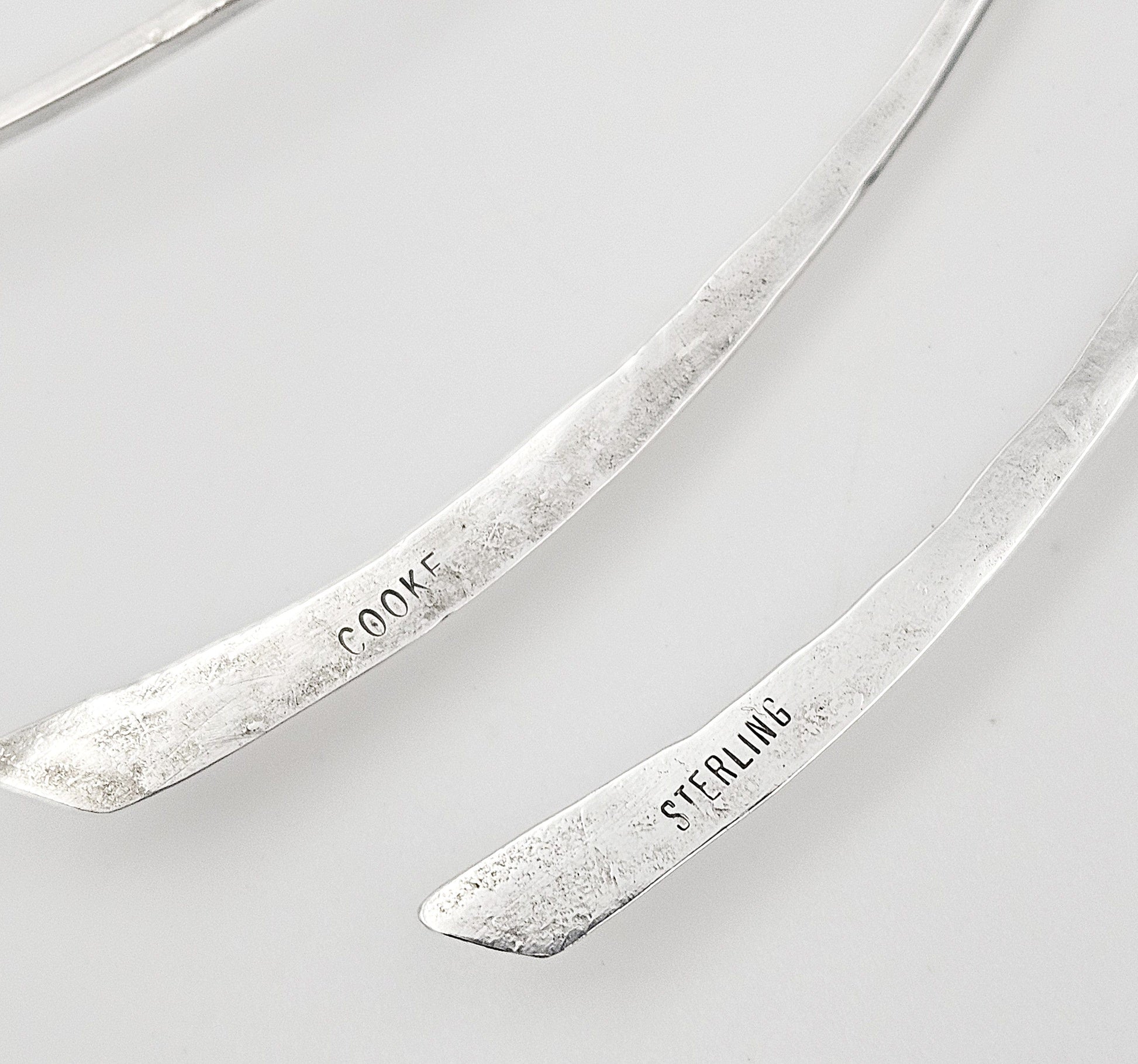 Betty Cooke Jewelry Superb US Designer Betty Cooke Modernist Sterling Silver Necklace Circa 1950's