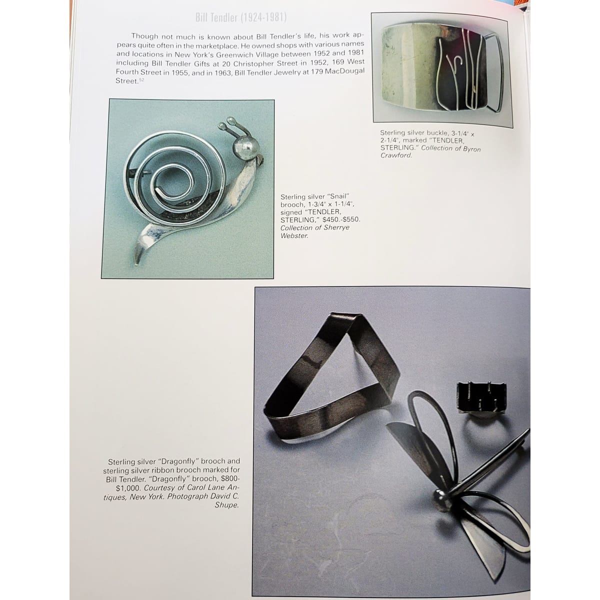 Bill Tendler Jewelry Iconic US Modernist Designer Bill Tendler Sterling Bracelet 1950s