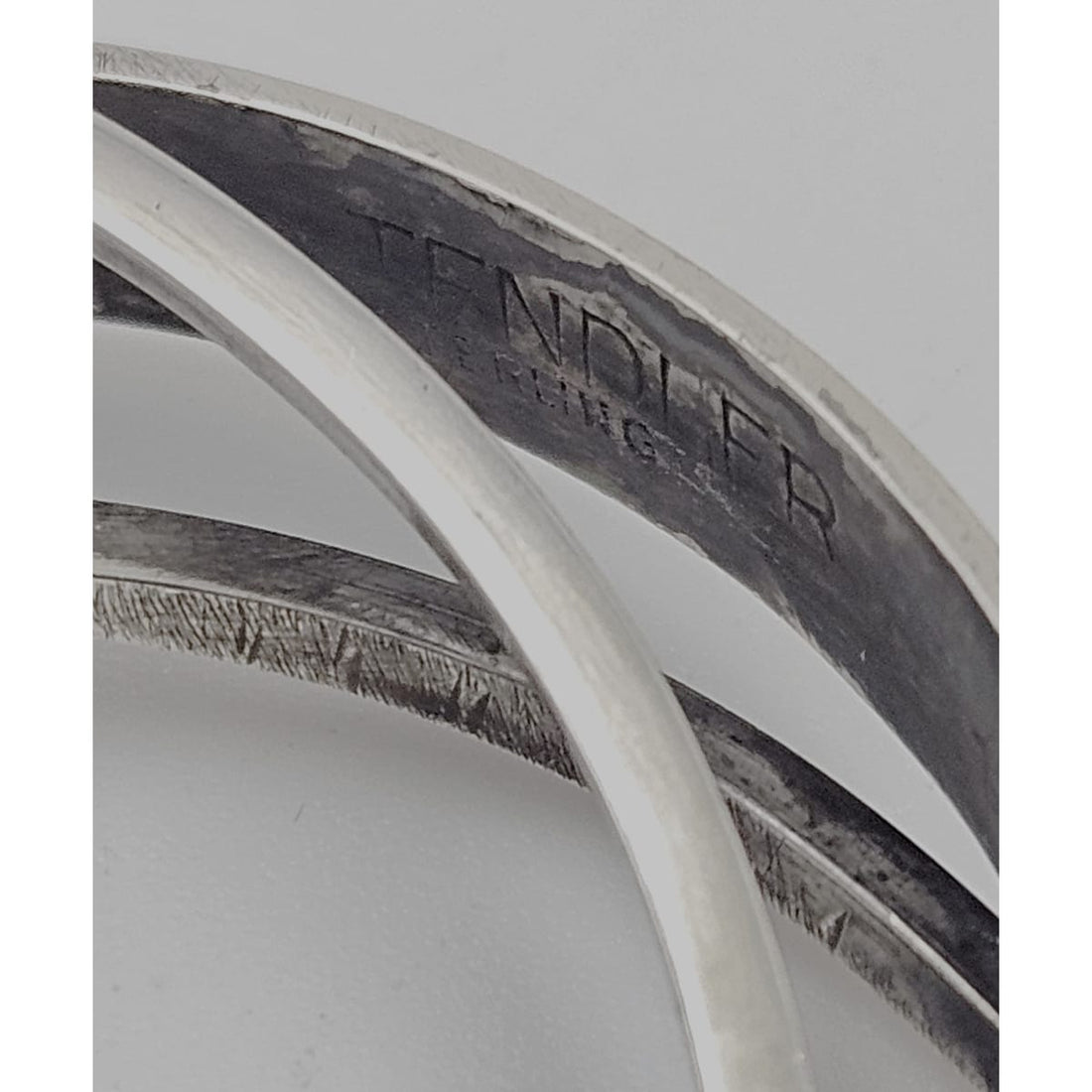 Bill Tendler Jewelry Rare US Designer Bill Tendler Sterling Abstract Modernist 3D Brooch Circa 1950s