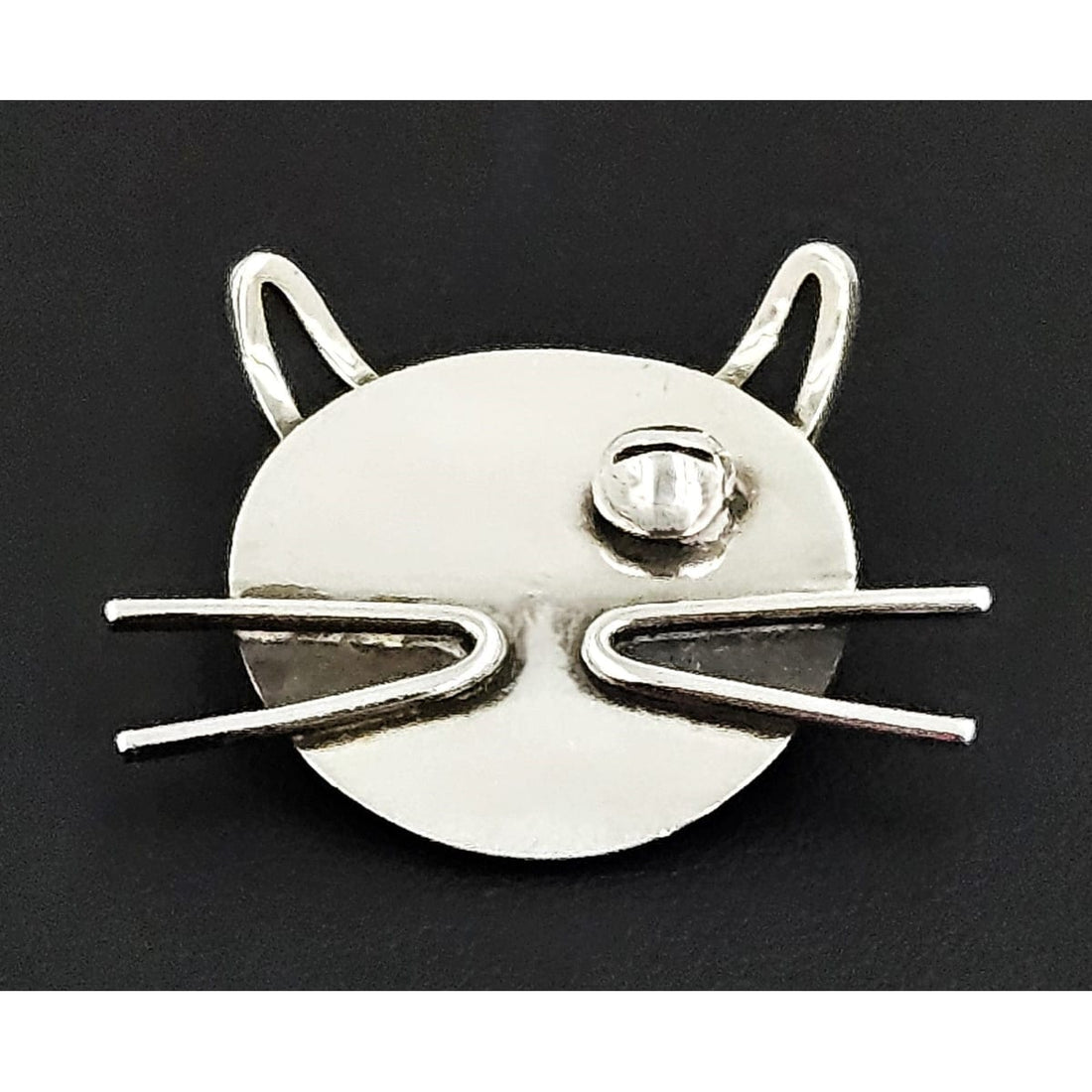 Bill Tendler Jewelry Rare US Designer Bill Tendler Sterling Modernist 3D Winking Cat Brooch 1950s
