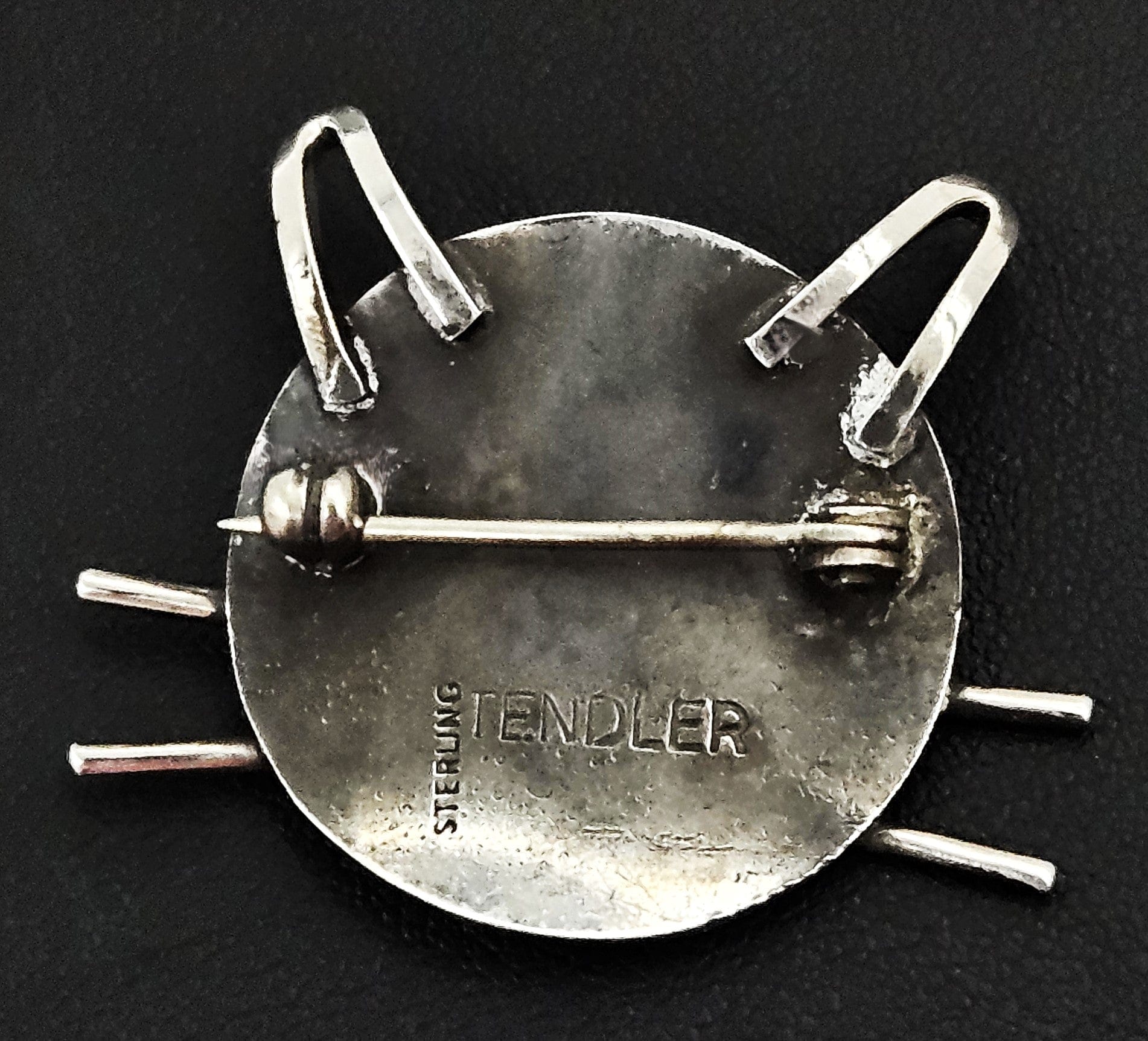 Bill Tendler Jewelry Rare US Designer Bill Tendler Sterling Modernist 3D Winking Cat Brooch 1950s