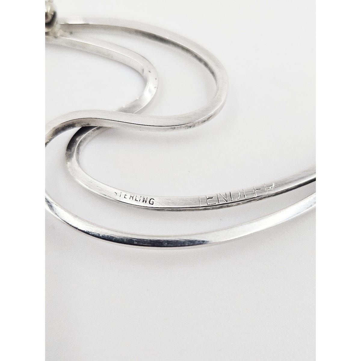 Bill Tendler Jewelry Rare US Designer Bill Tendler Sterling Silver Modernist 3D Brooch Circa 1950s