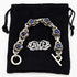 Bill Wall Leather Jewelry Superb Designer Bill Wall Sterling + Sapphire Hefty Flower Panel Link Bracelet