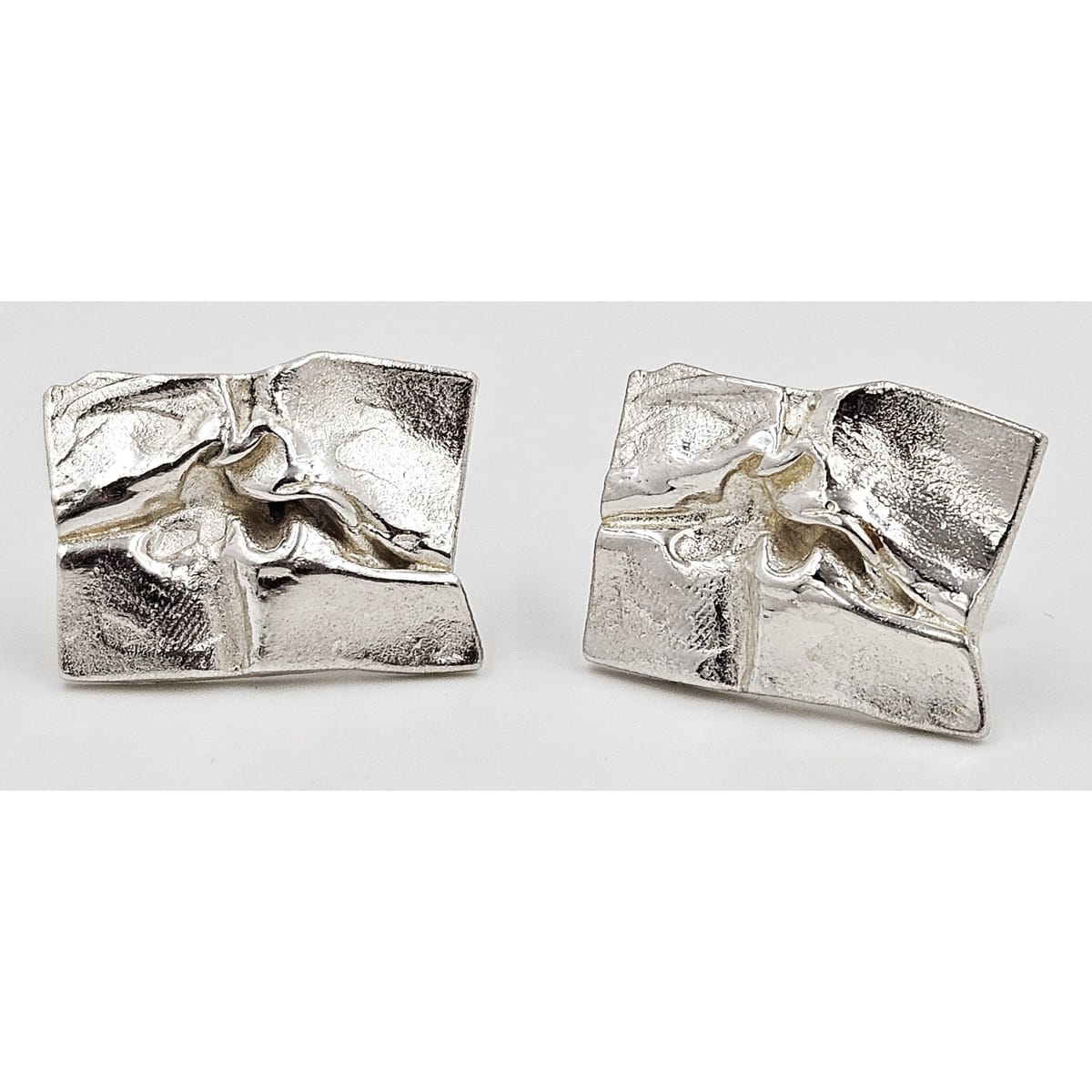 Bjorn Weckström Lapponia Jewelry Superb Bjorn Weckström Lapponia Sterling Abstract Modernist Cufflinks 1970