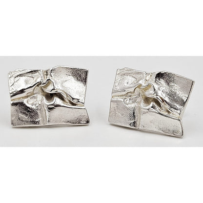 Bjorn Weckström Lapponia Jewelry Superb Bjorn Weckström Lapponia Sterling Abstract Modernist Cufflinks 1970