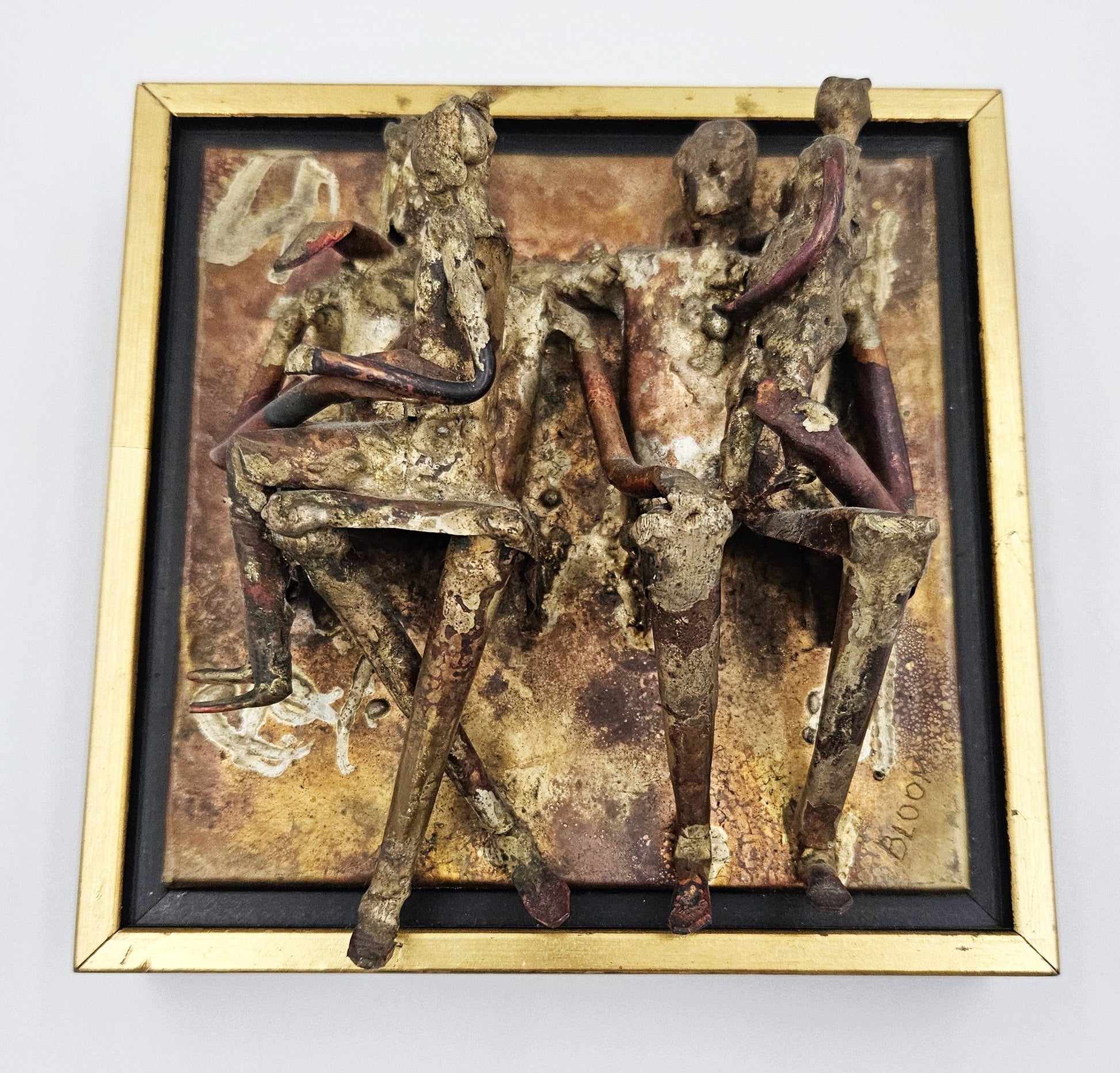 Bloom Artwork Vintage 3-D Copper Metal Relief Wall Art
