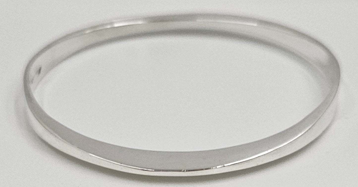 Bolt Sterling Jewelry Navajo George Bolt NM Sterling Silver Modernist Bangle Bracelet Circa 1980's