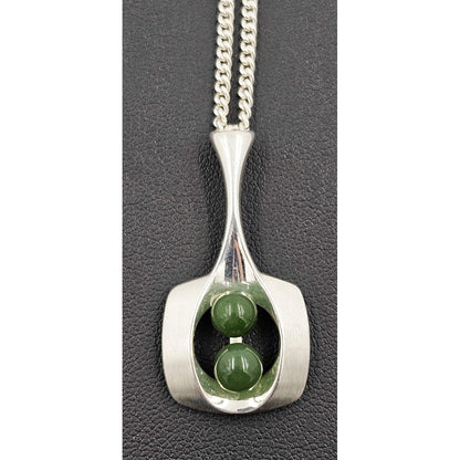 Boma Jewelry Sterling Modernist Pendant Necklace