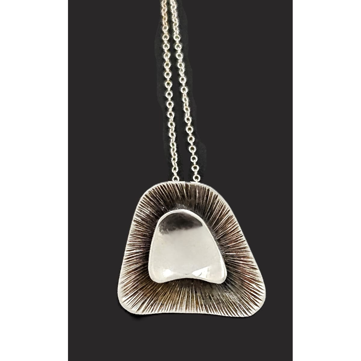 Borresen Lassen Jewelry Børresen Lassen B&amp;L Denmark Sterling Amoeba 2 Tier Retro Mod Necklace 50&
