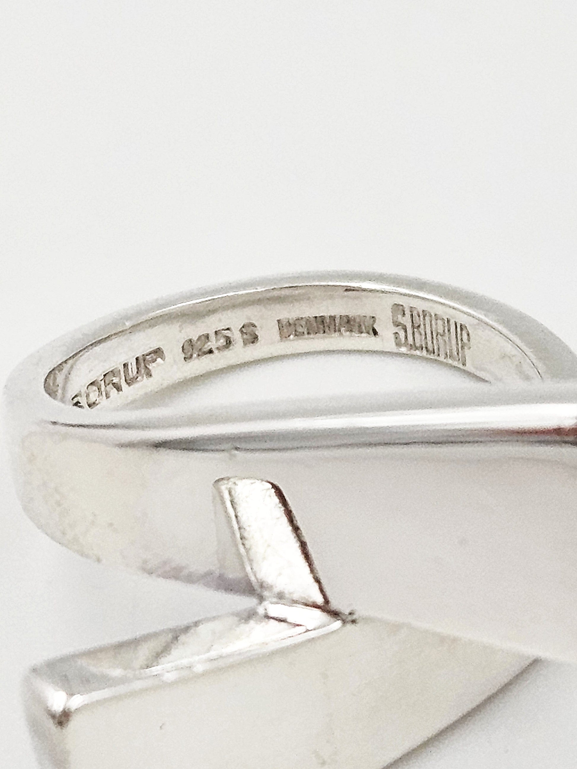 Borup Jewelry Danish Designer S Borup Sterling Silver Cocktail Ring 1960's
