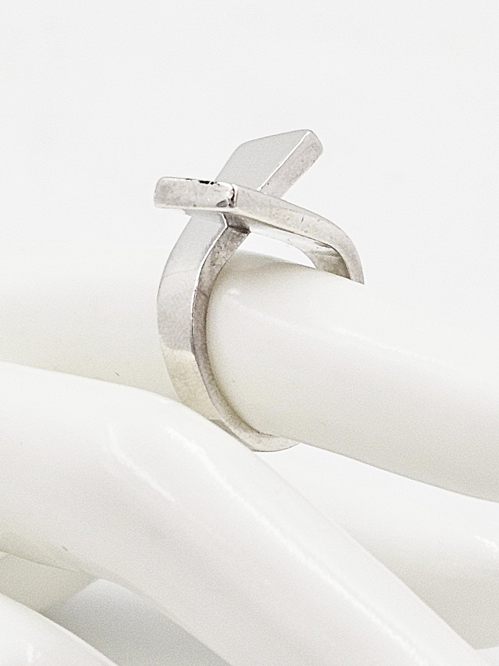 Borup Jewelry Danish Designer S Borup Sterling Silver Cocktail Ring 1960's